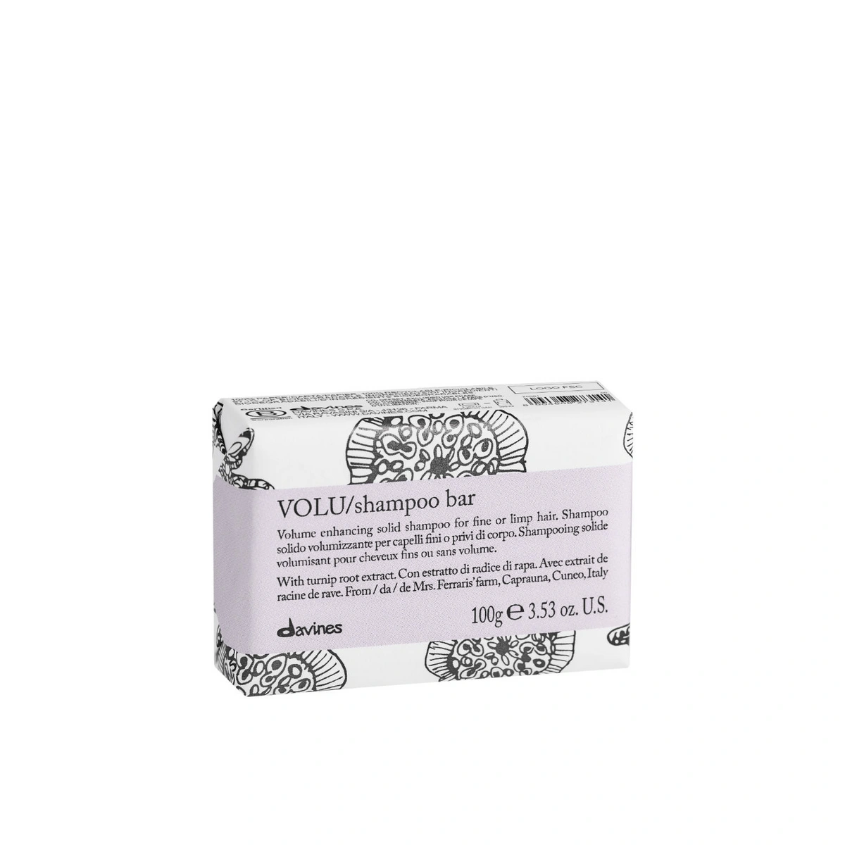 DAVINES ESSENTIAL HAIRCARE szampon do włosów w kostce VOLU Shampoo 100 g