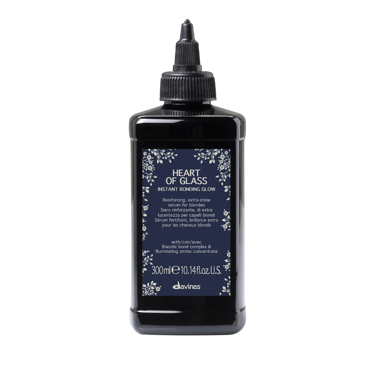 DAVINES HEART OF GLASS wzmacniające serum do włosów blond Instant Bonding Glow 300 ml
