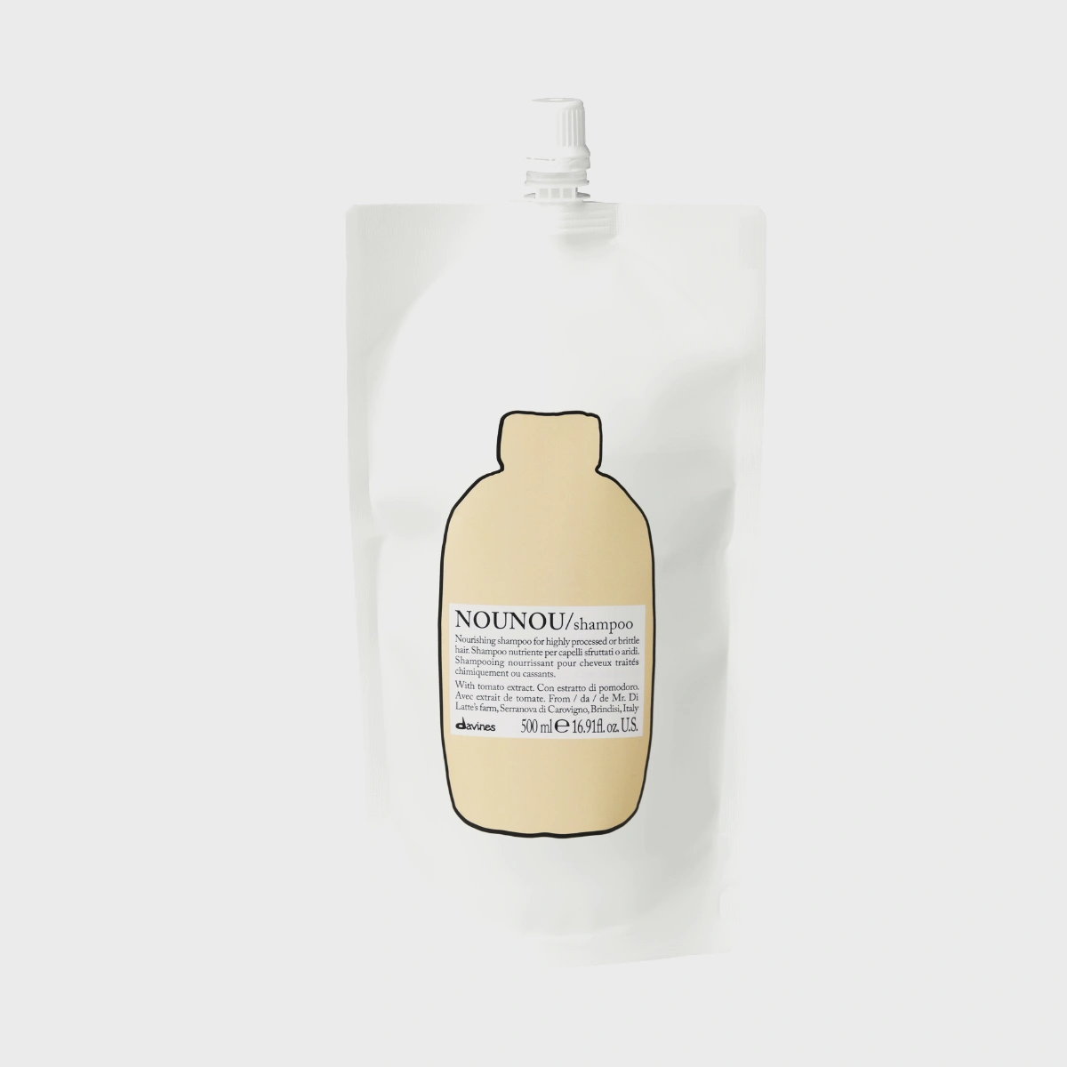 DAVINES ESSENTIAL HAIRCARE szampon do włosów NOUNOU Shampoo Refill 500 ml