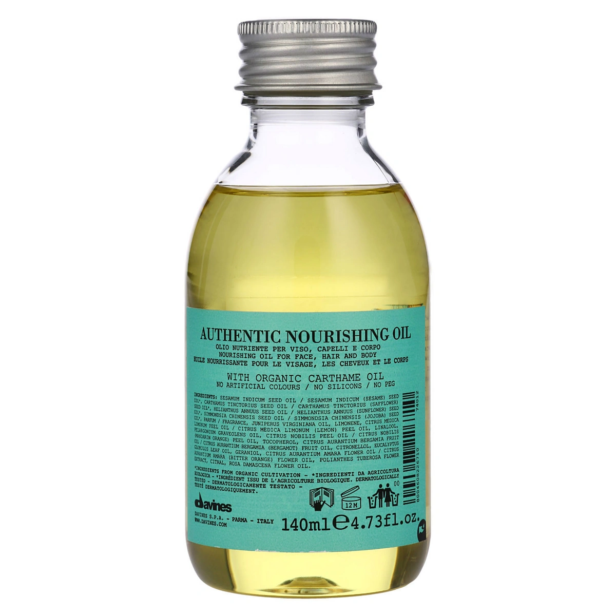 DAVINES AUTHENTIC FORMULAS olejek do włosów, twarzy i ciała Authentic Nourishing Oil 140 ml